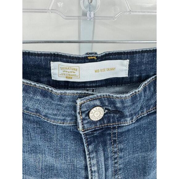 Signature Levi Strauss & Co. Blue Gold High-Rise Skinny Fit Jeans Womens 20M - Picture 2 of 9